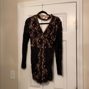 Black Lace Romper